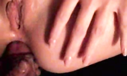 Tight butthole of a nasty-minded milf is getting creamed by a hard boner