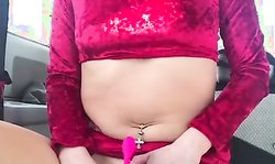 Not Quite Captured Playing with my Marital-Device in the Grocery Store Parking Lot