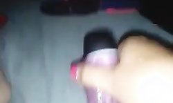 Lady wet pussy toy-joystick