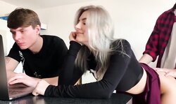 Banging cuckold's girlfriend to cum on her slutty face.padre Young teenager with big natural tits and big bum gets fucked in wet pussy