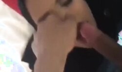 Hijab Teenager Deepthroats Stick