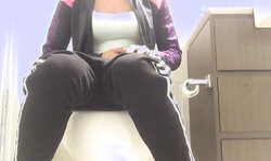 Lass has Diarrhea on Commode Pt.father three