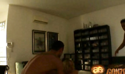 Skillful fake-tit blonde gangbang gets into an awesome gangbang