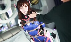Overwatch D.Va Captivity Costume Play