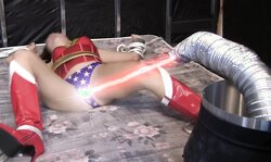 Wondergirl Tied down to a Matress