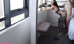 BIG TIT BIG Thick A-HOLE Anal MILF Gets Twisted Looking At Her Balcony View So She Beseeches For To Get Fucked In The BUTTLOCK Hard Until He Cums In Her Anal padre-daddy Melody Radford