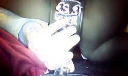 Bottle in the pussy