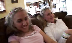 Playful Little Simmer lesbians are getting topless in the gym