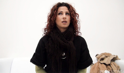 Kinky Chezh redhead is showing off her hairy pussy on the casting