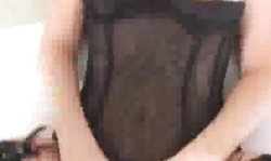 Smiling wife is staying on the knees and blowing a hard dong