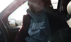 Little redhead Josie BETS A STRANGER THAT SHE CAN GIVE HIM A ORAL AND MAKE HIM CUM WITH A COMDOM ON