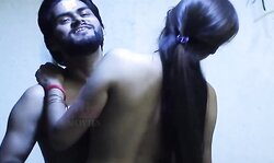 Flirty Indian Woman in Saree With  in front of husband In scene