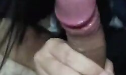 beginner asian miss giving a oral-job while talking casually english subtitles