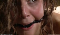 Bound teen deep throat pounded