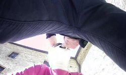 Laura on Heels novice 2021 on pink attire in out-of-doors fellatio and masked fellatio creampie
