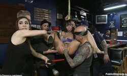 Bound Japanese doll public disgraced