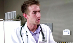 Small-tit blonde Aaliyah Love is having fun with the doctors