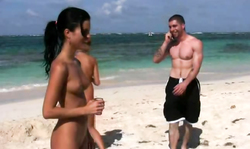 Fully naked Teens are posing on the beach without shame