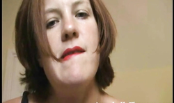 Short-haired mom Annabelle Flowers shows off her anal hole