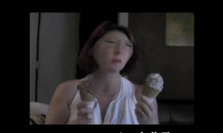 Redhead milf Annabelle Flowers eats an ice cream in a sexy way