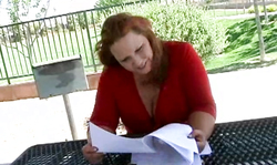 Redhead BBW hooker is enjoying intensive oral sex