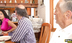 Innocent-looking Big Sausage Pizza blonde is a dick sucker