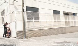 Busty Spanish babe public humiliated