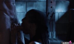 Biker Charles Dera fucks ebony Kira Noir