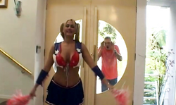 Awesome Brazzers cheerleader Alana Evans shows off her tits