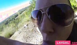 Fucking gf doggy style on the mountaintop with CIM