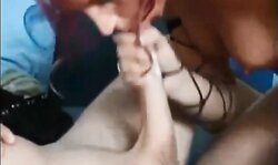 Redhead girl on real homemade