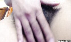 Webcam Babe With Hairy Asshole and Creamy Pussy