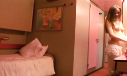 Hottie with perky boobs licks my dick and balls in amateur movie