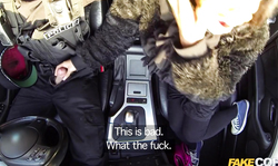 Cute girl Kiki is a happy to suck a boner in the car