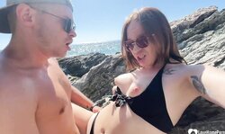 Beauty at the beach wanted some hard sex