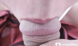 My wife gives a great closeup blowjob