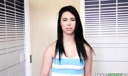 Black-haired CFNM Teens babe Brooklyn Rose is feeling lil bit nervous