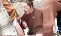 Horny slut suck cock and takes hard doggy pounding in public live at sexycamx
