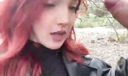 Horny Italian slut get facial after hard outdoor pounding live at sexycamx