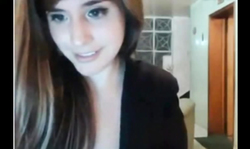 Horny brunette masturbate