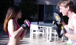 Nerdy amateur hooker Ava Taylor is giving a deep blowjob