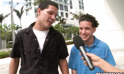 Short-haired brunette is showing us hot to suck in a proper way