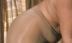 Big-tit pantyhose addict slowly undresses and fucks with a dildo