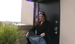 Angelic amateur brunette makes a perfect public flash