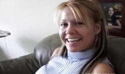 Dick-addicted wife masturbates on the Homemade tape