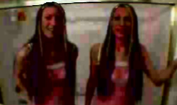 Two awesome Simpson Twins are playing with pussies