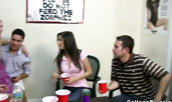 Great party goes wild with young and kinky college babes