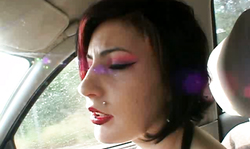 Amateur porn with gorgeous emo girl pounded by two dudes