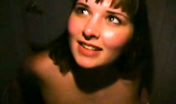 Teen babe sucks dicks in dirty toilet room