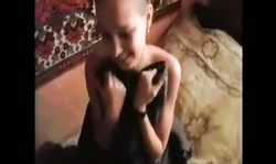 Beauty is in black shirt is sucking loaded with sperm cock